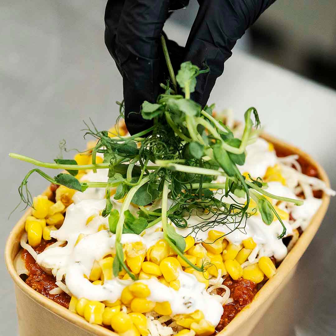 Friske urter på pastaret fra Fabio Pasta i Balkonen Food Hall