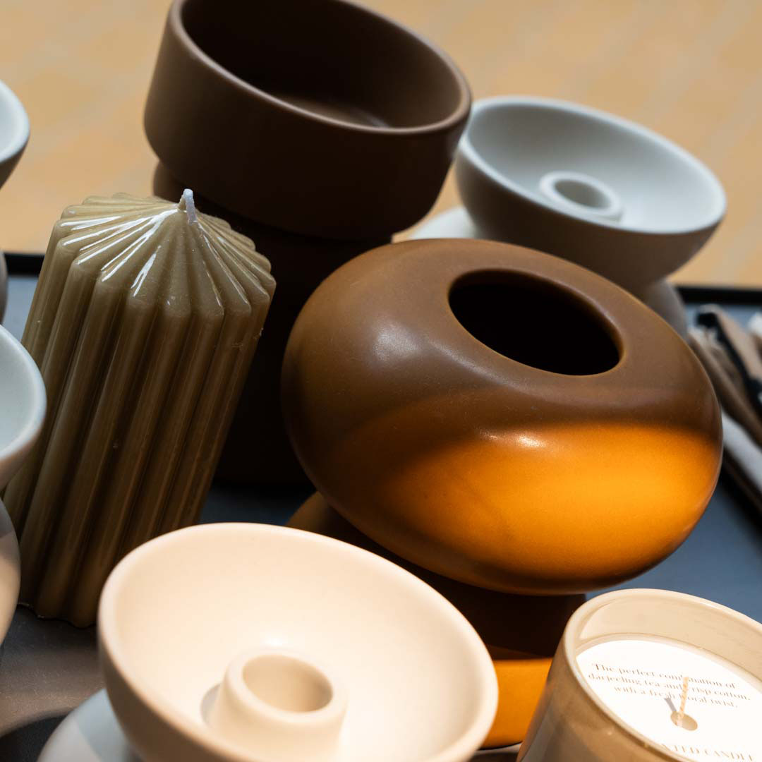 Vaser, lys, lysestager og meget andet nips i HM Home i SlotsArkaderne