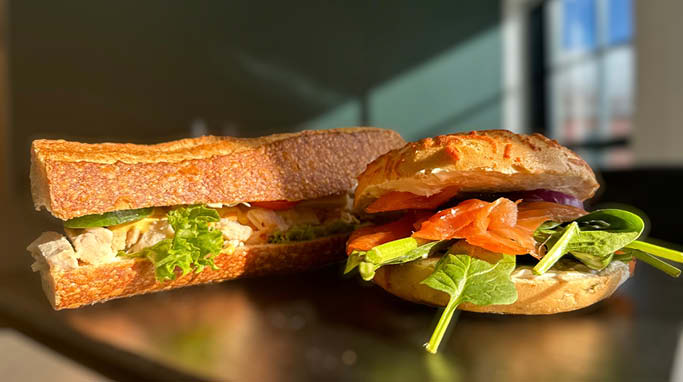 Lækker sprød sandwich og bagel i Hillerød fra Bilka Quick-food 